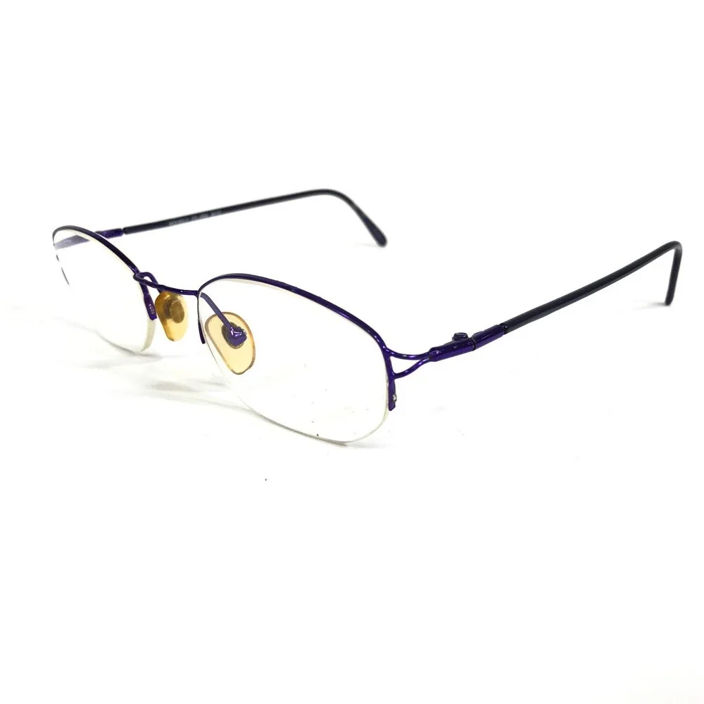 The Blue Diamond Eyeglasses Frames KELLY COL.OD64 Purple Round 48-21-135